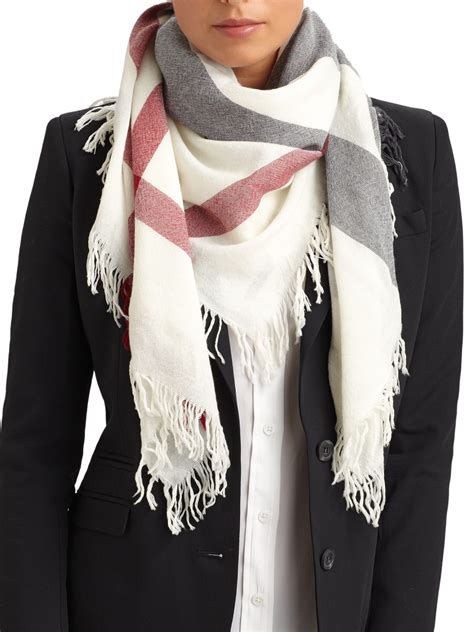 burberry color check square scarf